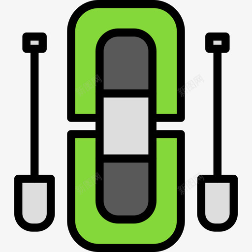 划船户外活动9线条颜色图标svg_新图网 https://ixintu.com 划船 户外活动9 线条颜色