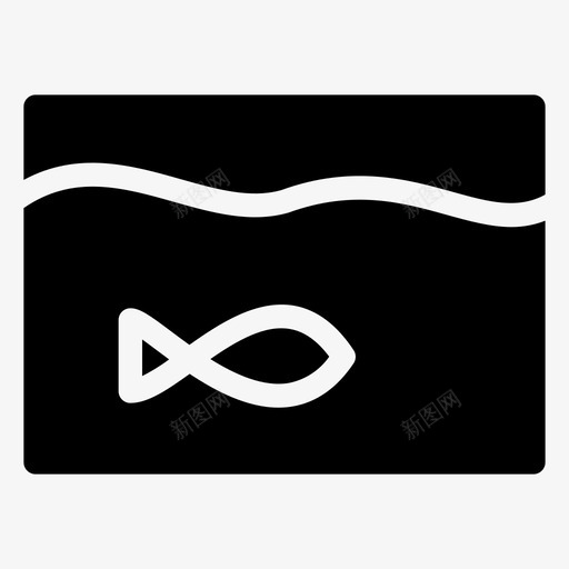 水族馆鱼缸玻璃图标svg_新图网 https://ixintu.com 水族馆 水箱 玻璃 鱼缸