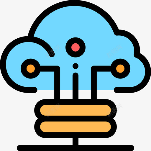 云计算技术32线性颜色图标svg_新图网 https://ixintu.com 云计算 技术32 线性颜色