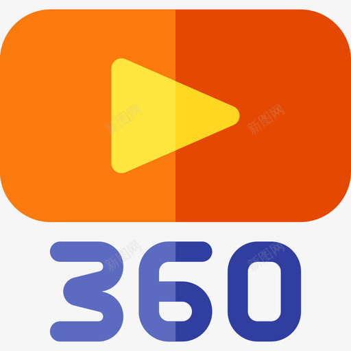 视频播放器360度视图12平板图标svg_新图网 https://ixintu.com 360度视图12 平板 视频播放器