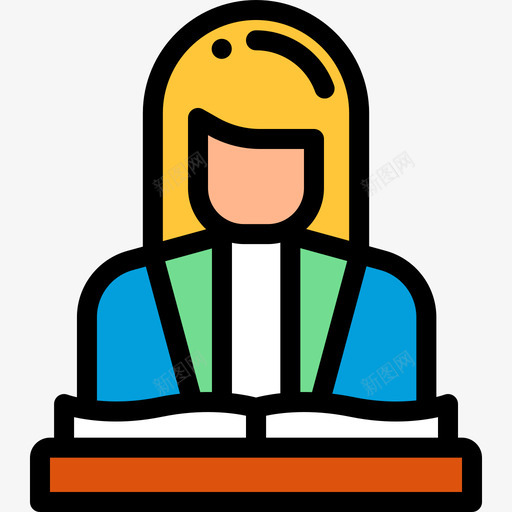 演讲学院8线性颜色图标svg_新图网 https://ixintu.com 学院8 演讲 线性颜色