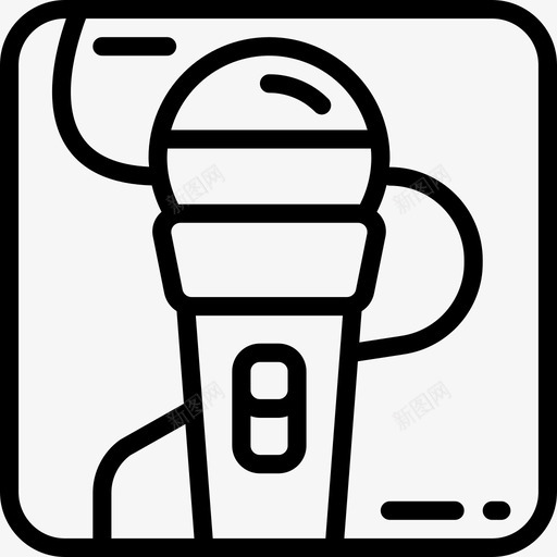 麦克风音乐26线性图标svg_新图网 https://ixintu.com 线性 音乐26 麦克风