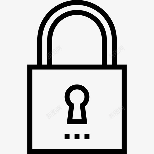 挂锁用户界面24线性图标svg_新图网 https://ixintu.com 挂锁 用户界面24 线性