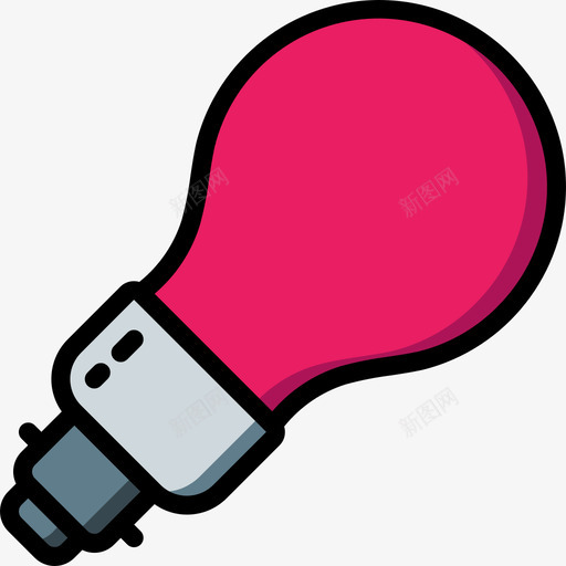 灯泡功率和能量5线性颜色图标svg_新图网 https://ixintu.com 功率和能量5 灯泡 线性颜色