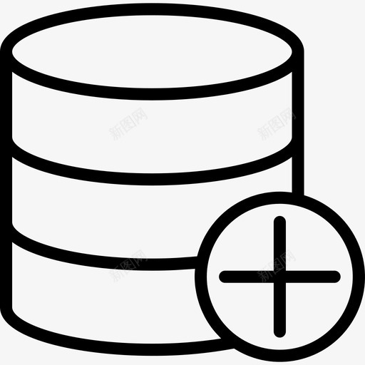 加法数据5线性图标svg_新图网 https://ixintu.com 加法 数据5 线性