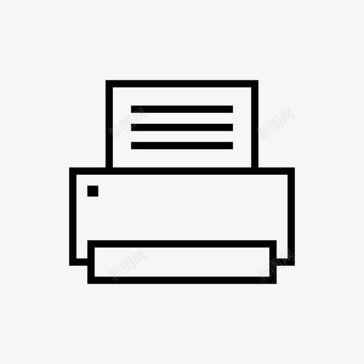 打印文件纸张图标svg_新图网 https://ixintu.com 保存 打印 打印机 文件 电子邮件图标集 纸张