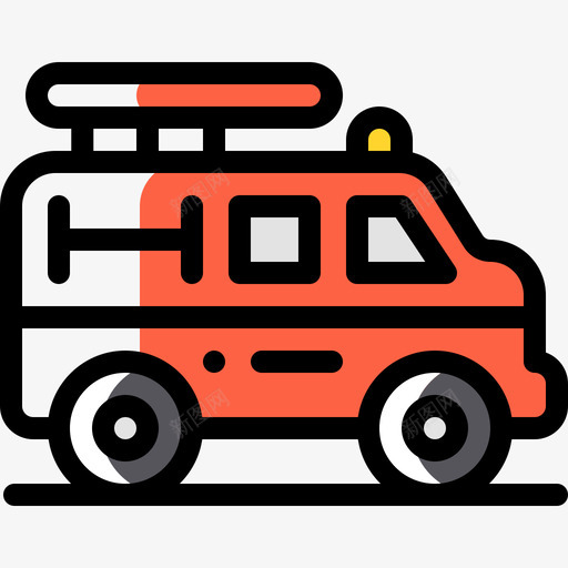消防车城市元素33颜色省略图标svg_新图网 https://ixintu.com 城市元素33 消防车 颜色省略