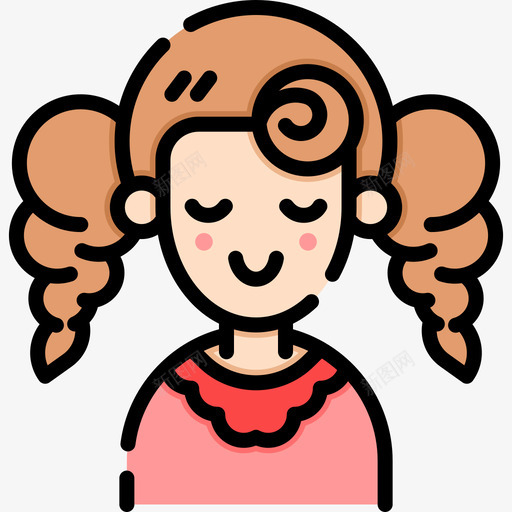 女孩22号阿凡达线性颜色图标svg_新图网 https://ixintu.com 22号阿凡达 女孩 线性颜色