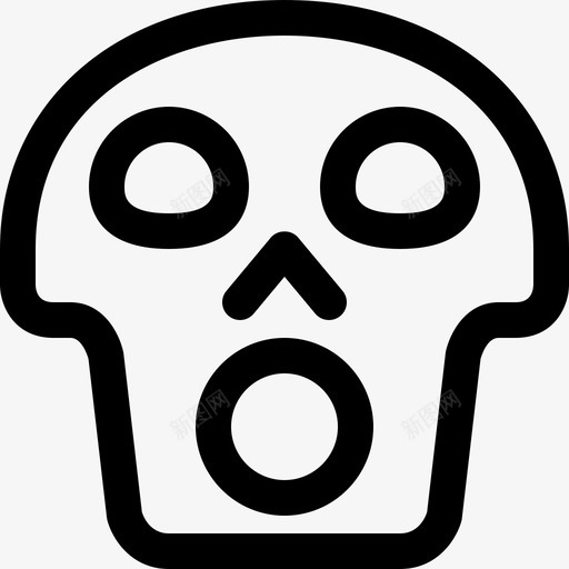 骷髅脸尖叫化身表情符号图标svg_新图网 https://ixintu.com 化身 表情符号 骷髅脸尖叫