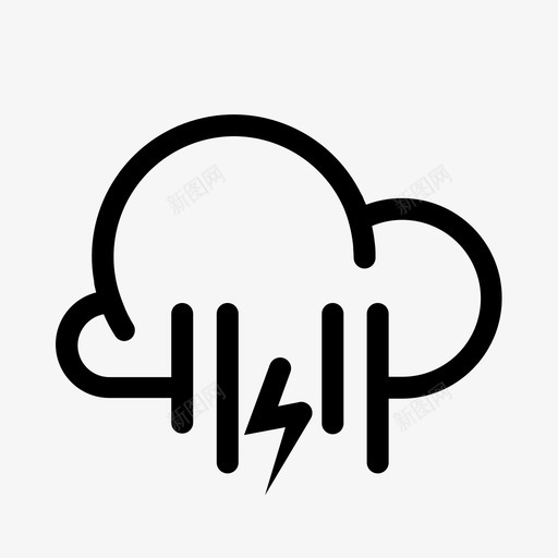 云天气预报雨图标svg_新图网 https://ixintu.com 云天气 天气云 天气图标 雨 预报 风暴