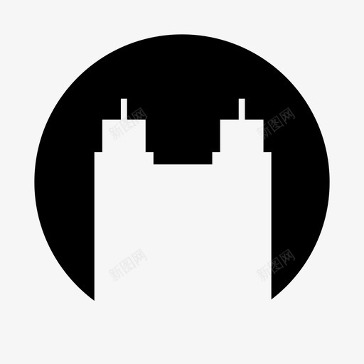 塔楼大厦公寓图标svg_新图网 https://ixintu.com 公寓 办公室 塔楼 塔楼圆形 大厦 市中心