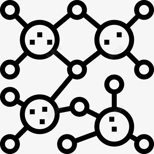 细胞生物化学5线性图标svg_新图网 https://ixintu.com 生物化学5 线性 细胞