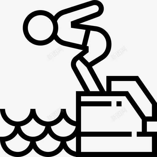 水球水上锦标赛5直线图标svg_新图网 https://ixintu.com 水上锦标赛5 水球 直线