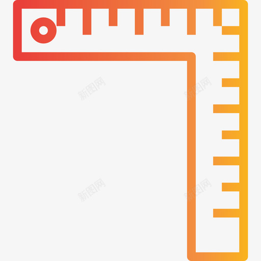 尺子文具35渐变图标svg_新图网 https://ixintu.com 尺子 文具35 渐变
