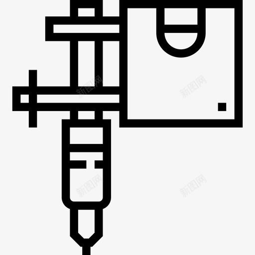纹身机纹身5线性图标svg_新图网 https://ixintu.com 纹身5 纹身机 线性
