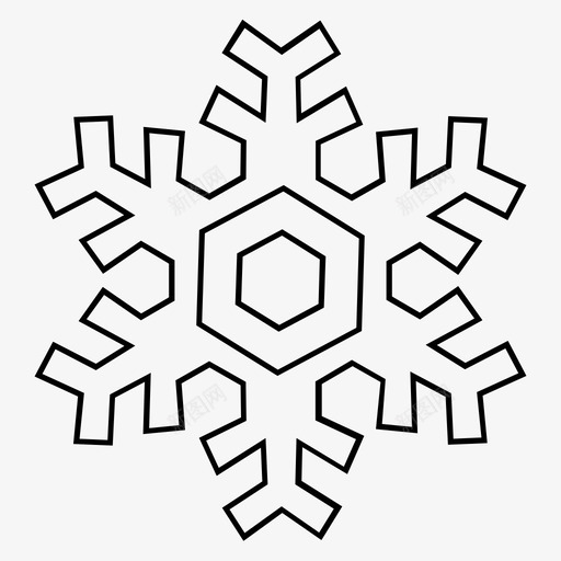 雪花冰水图标svg_新图网 https://ixintu.com 冬天 冰 圣诞节 水 雪花