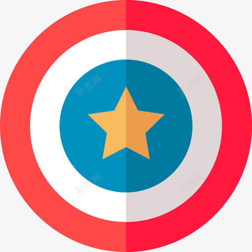 盾形美国扁平图标svg_新图网 https://ixintu.com 扁平 盾形 美国