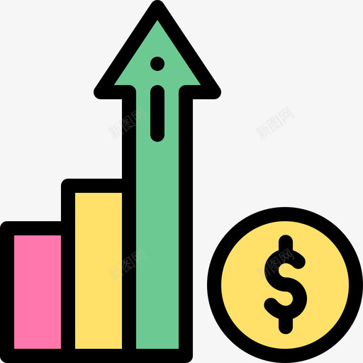 利润金钱38线性颜色图标svg_新图网 https://ixintu.com 利润 线性颜色 金钱38