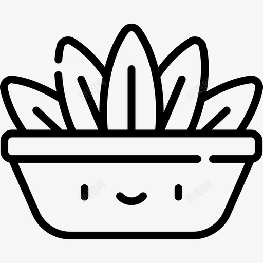 蕨类植物园艺30线状图标svg_新图网 https://ixintu.com 园艺30 线状 蕨类植物