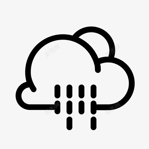 天气云预报雨图标svg_新图网 https://ixintu.com 天气云 天气图标 雨 预报 风暴