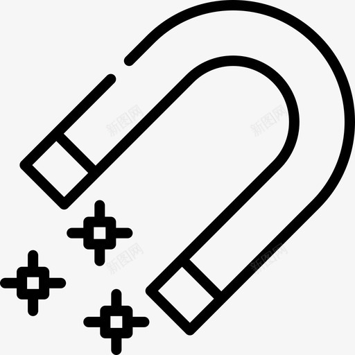 磁铁编辑工具6线性图标svg_新图网 https://ixintu.com 矢量编辑工具6 磁铁 线性