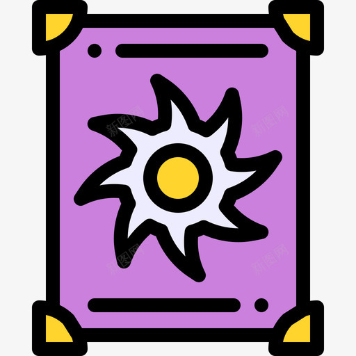 塔罗牌魔法4线性颜色图标svg_新图网 https://ixintu.com 塔罗牌 线性颜色 魔法4
