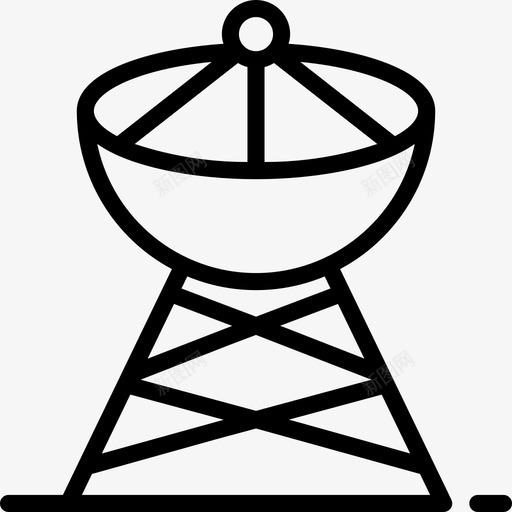 卫星天线通信9线性图标svg_新图网 https://ixintu.com 卫星天线 线性 通信9