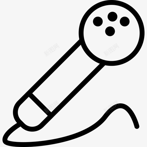 麦克风技术10线性图标svg_新图网 https://ixintu.com 技术10 线性 麦克风
