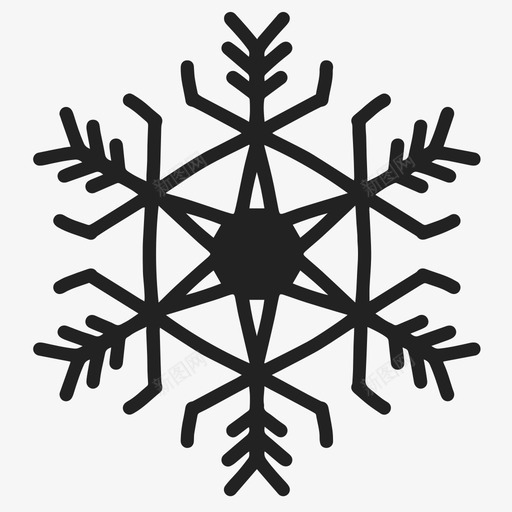 雪晶圣诞节雪花图标svg_新图网 https://ixintu.com 冬天 圣诞节 雪晶 雪花