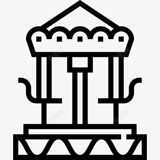游乐场马戏团元素2直线型图标svg_新图网 https://ixintu.com 游乐场 直线型 马戏团元素2