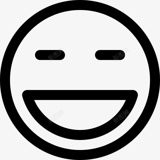 咧嘴笑表情直率图标svg_新图网 https://ixintu.com 咧嘴笑 直率 表情