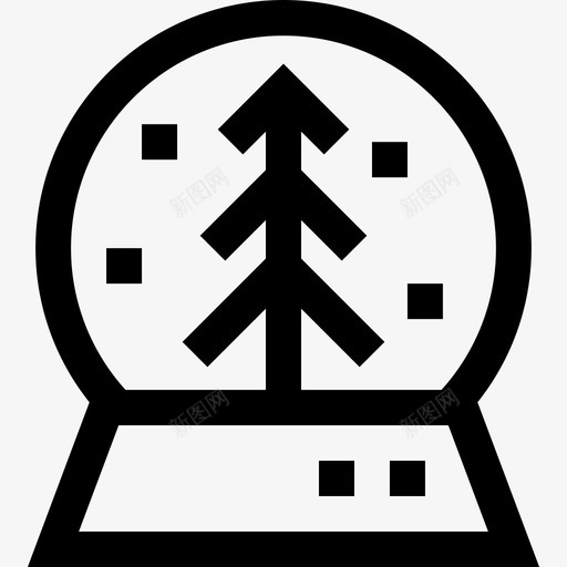 雪球假期34直线型图标svg_新图网 https://ixintu.com 假期34 直线型 雪球