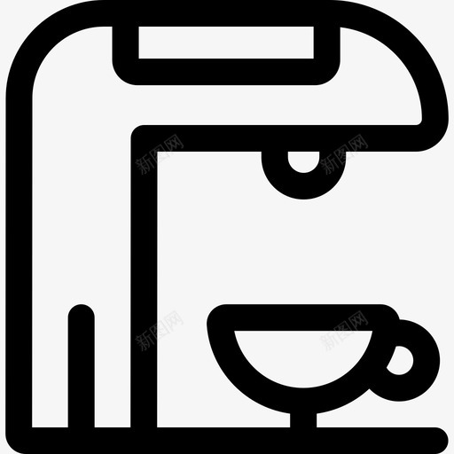 咖啡机家庭自动化10线性图标svg_新图网 https://ixintu.com 咖啡机 家庭自动化10 线性