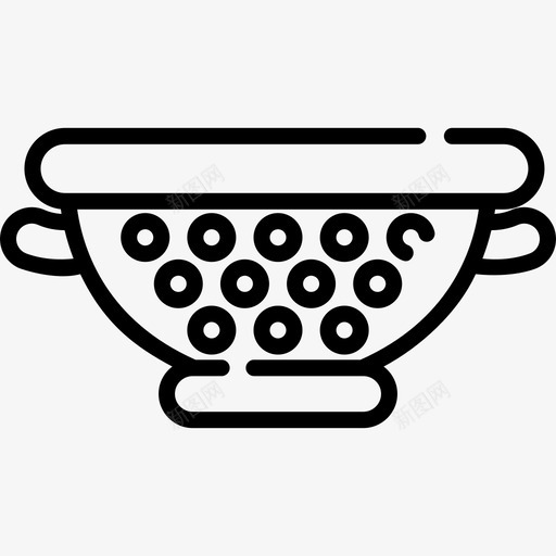 过滤网烹饪31线性图标svg_新图网 https://ixintu.com 烹饪31 线性 过滤网