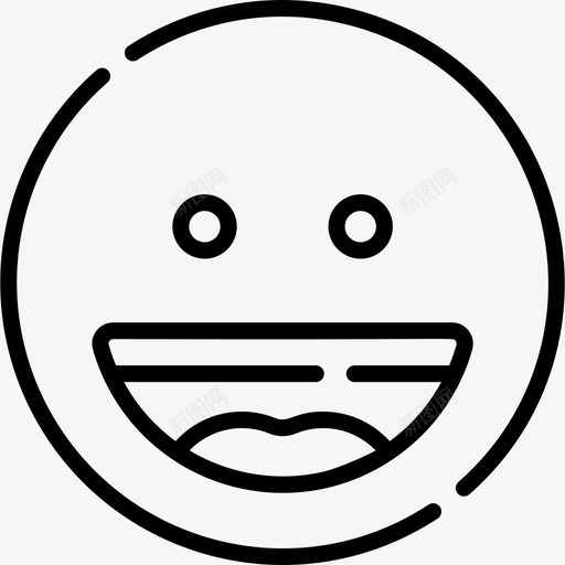 快乐whatsapp笑脸3直线型图标svg_新图网 https://ixintu.com whatsapp笑脸3 快乐 直线型