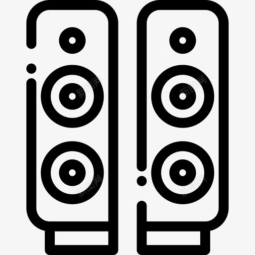 扬声器音乐商店2线性图标svg_新图网 https://ixintu.com 扬声器 线性 音乐商店2