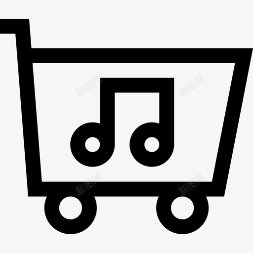 购物车音乐商店5线性图标svg_新图网 https://ixintu.com 线性 购物车 音乐商店5