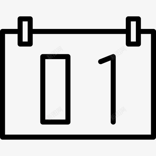 日历文具和办公室4线性图标svg_新图网 https://ixintu.com 文具和办公室4 日历 线性