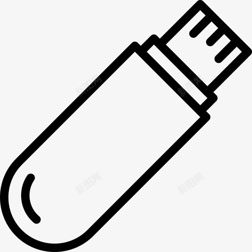 Usb驱动器tech10线性图标svg_新图网 https://ixintu.com Usb驱动器 tech10 线性