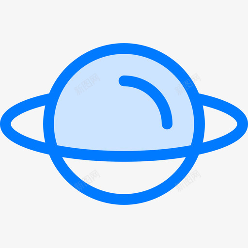 土星太空77蓝色图标svg_新图网 https://ixintu.com 土星 太空77 蓝色