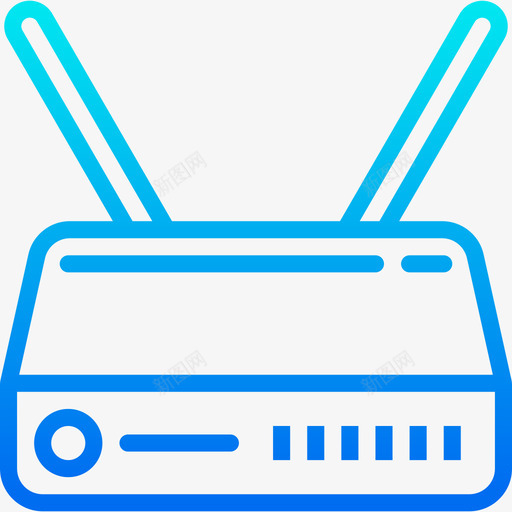 Wifi路由器计算机硬件2渐变图标svg_新图网 https://ixintu.com Wifi路由器 渐变 计算机硬件2