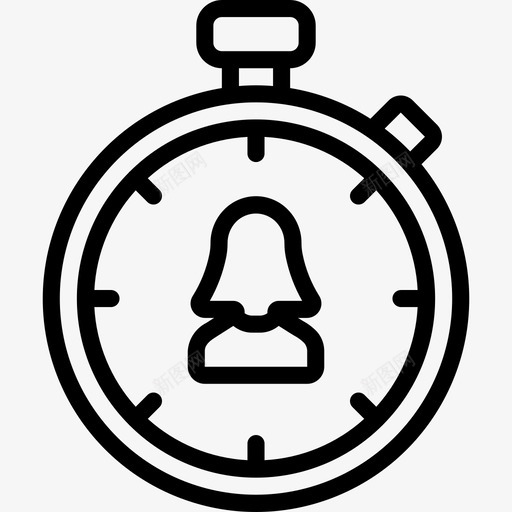 秒表人力资源部37直线型图标svg_新图网 https://ixintu.com 人力资源部37 直线型 秒表