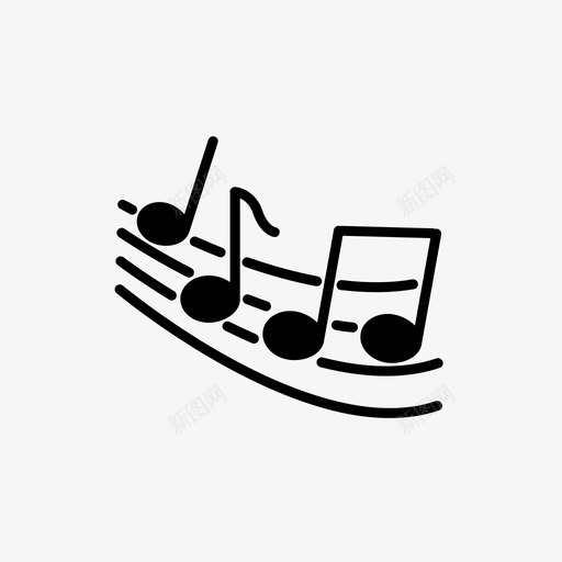 音符图标庆祝新svg_新图网 https://ixintu.com 年 庆祝 新 新年图标字形样式 音符图标