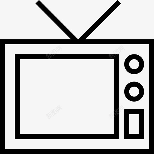 电视多媒体21线性图标svg_新图网 https://ixintu.com 多媒体21 电视 线性