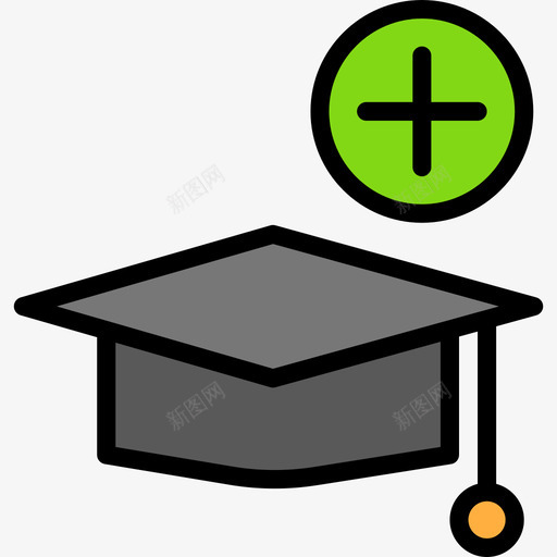Mortarboard教育程度42线性颜色图标svg_新图网 https://ixintu.com Mortarboard 教育程度42 线性颜色