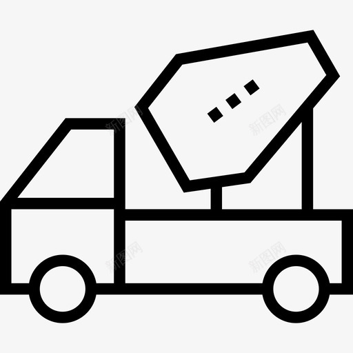 混凝土搅拌机工具和结构线性图标svg_新图网 https://ixintu.com 工具和结构 混凝土搅拌机 线性