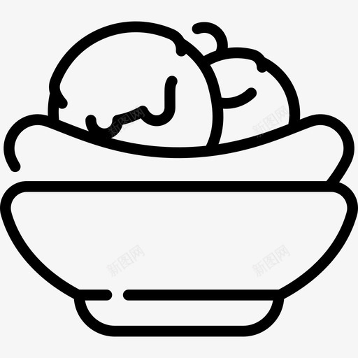 香蕉片食品甜点3线性图标svg_新图网 https://ixintu.com 线性 食品甜点3 香蕉片