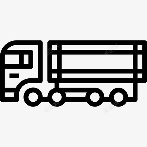 货车工程车直线型图标svg_新图网 https://ixintu.com 工程车 直线型 货车
