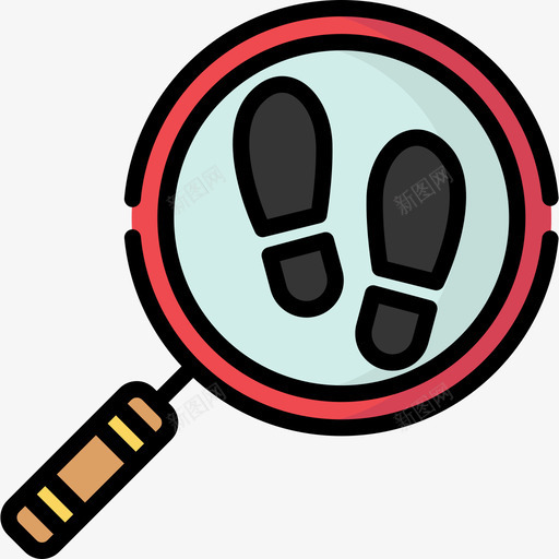 脚印私家侦探12号直线颜色图标svg_新图网 https://ixintu.com 直线颜色 私家侦探12号 脚印