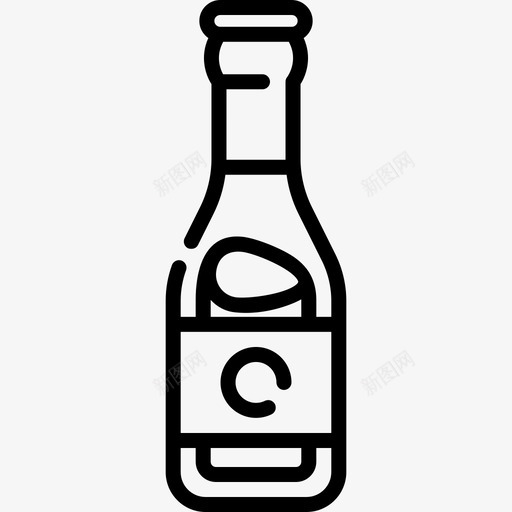 啤酒瓶事件2线性图标svg_新图网 https://ixintu.com 事件2 啤酒瓶 线性
